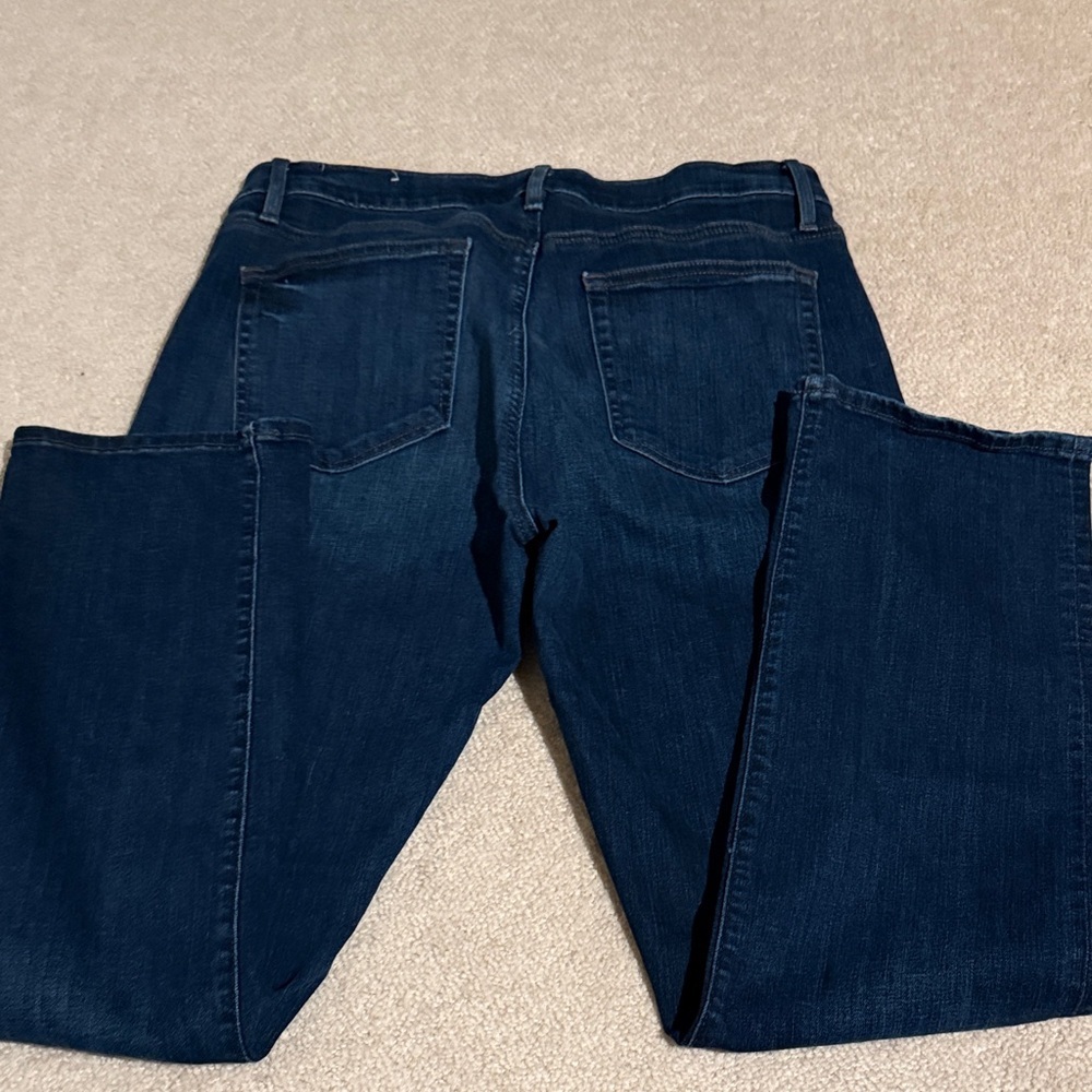 LOFT Women's Dark Indigo Modern Straight Jeans - Picture 6 of 7